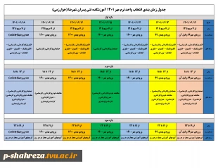 اطلاعیه انتخاب واحد ترم مهر 1401 3